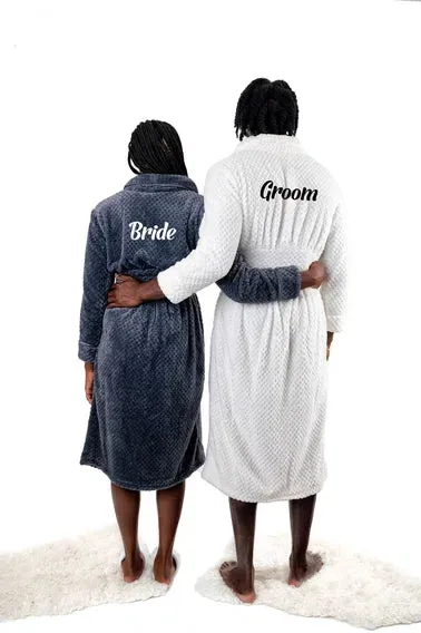 Terry Waffled Bathrobes for Men and Women Holiday gift Style 1 - Vinyl