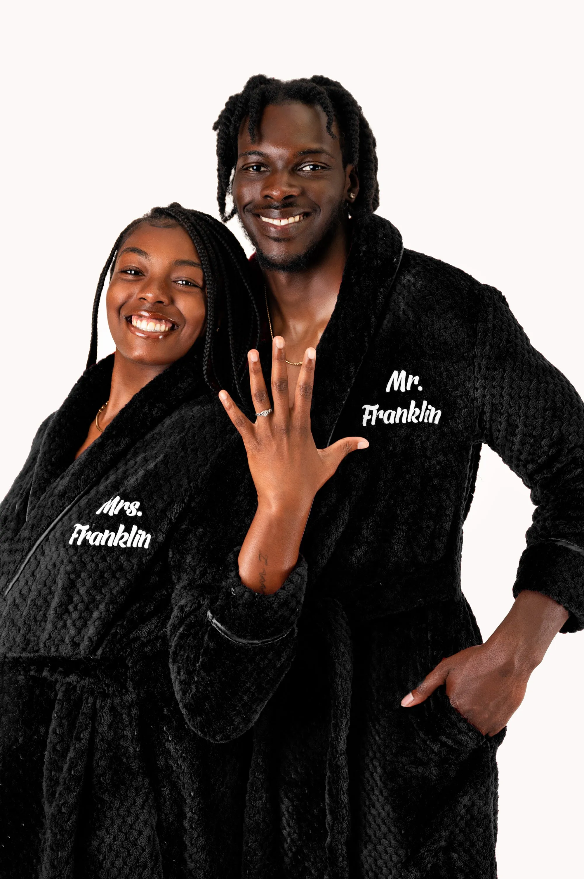 Terry Waffled Bathrobes for Men and Women Holiday gift Style 1 - Vinyl