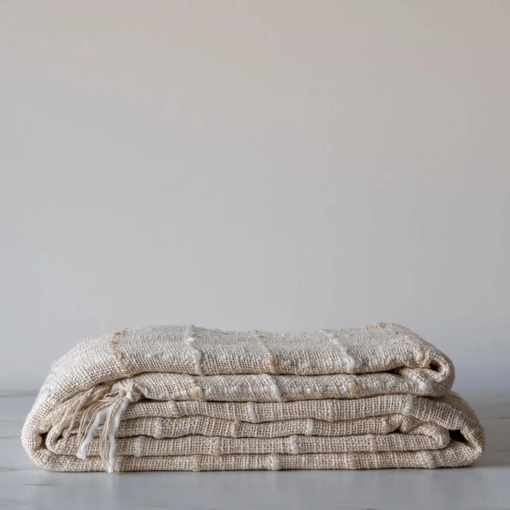 Textured Grid Pattern Bed Cover