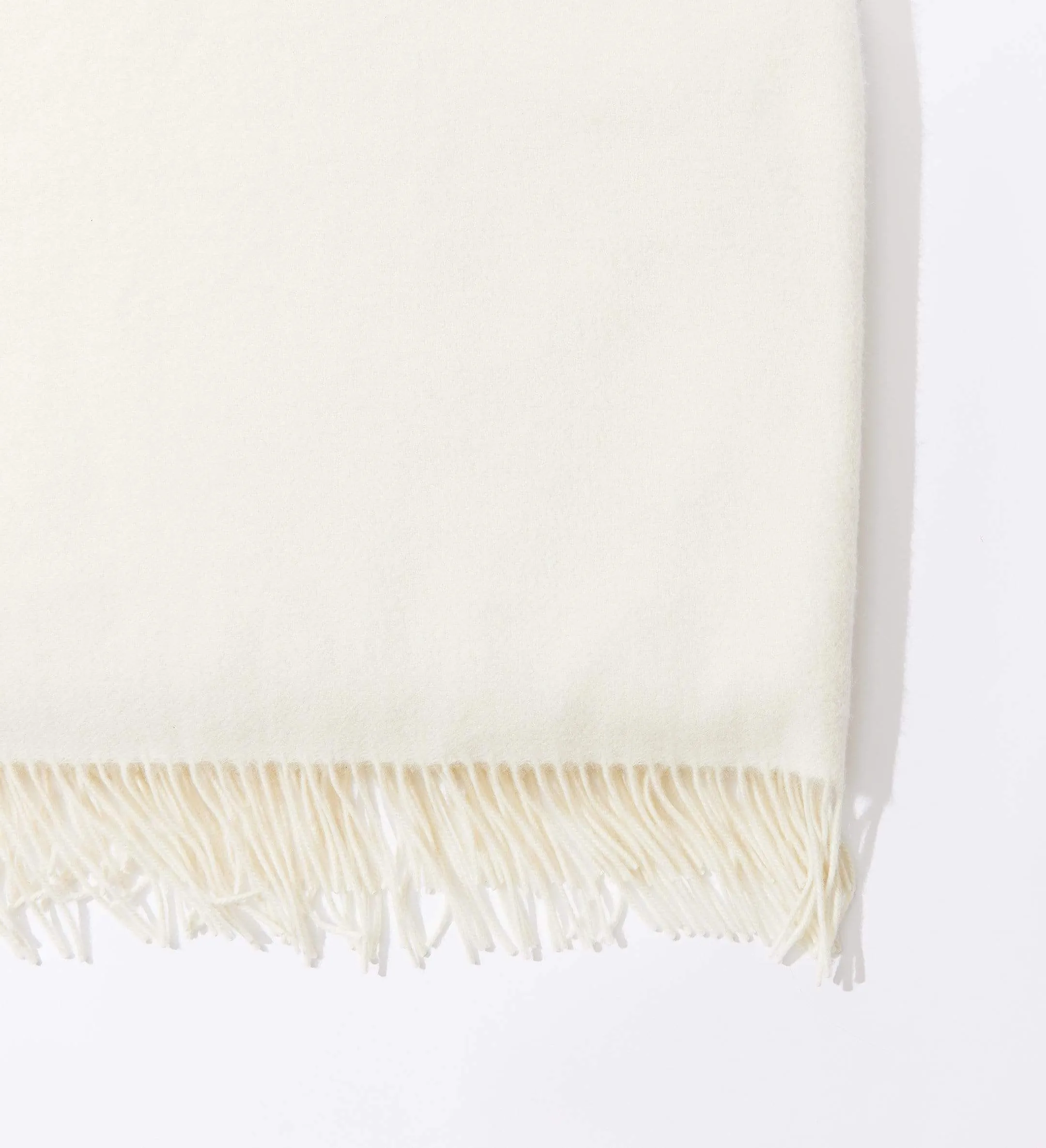 The Solid Cashmere Fringe Throw Blanket