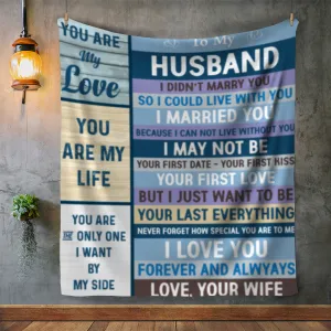 To My Husband Blanket
