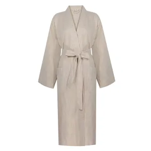 Turkish Linen Robe | Natural