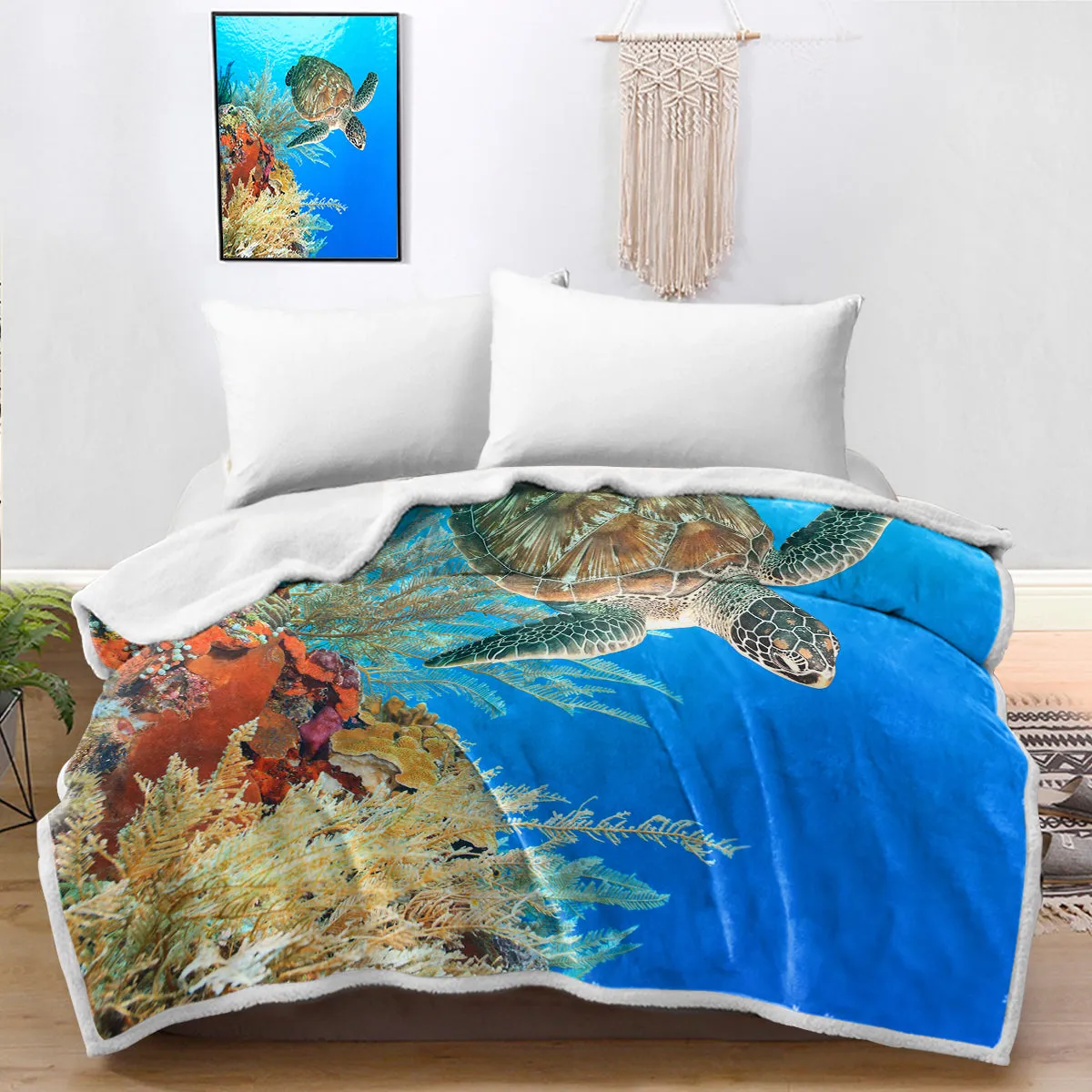 Turtle Soft Sherpa Blanket