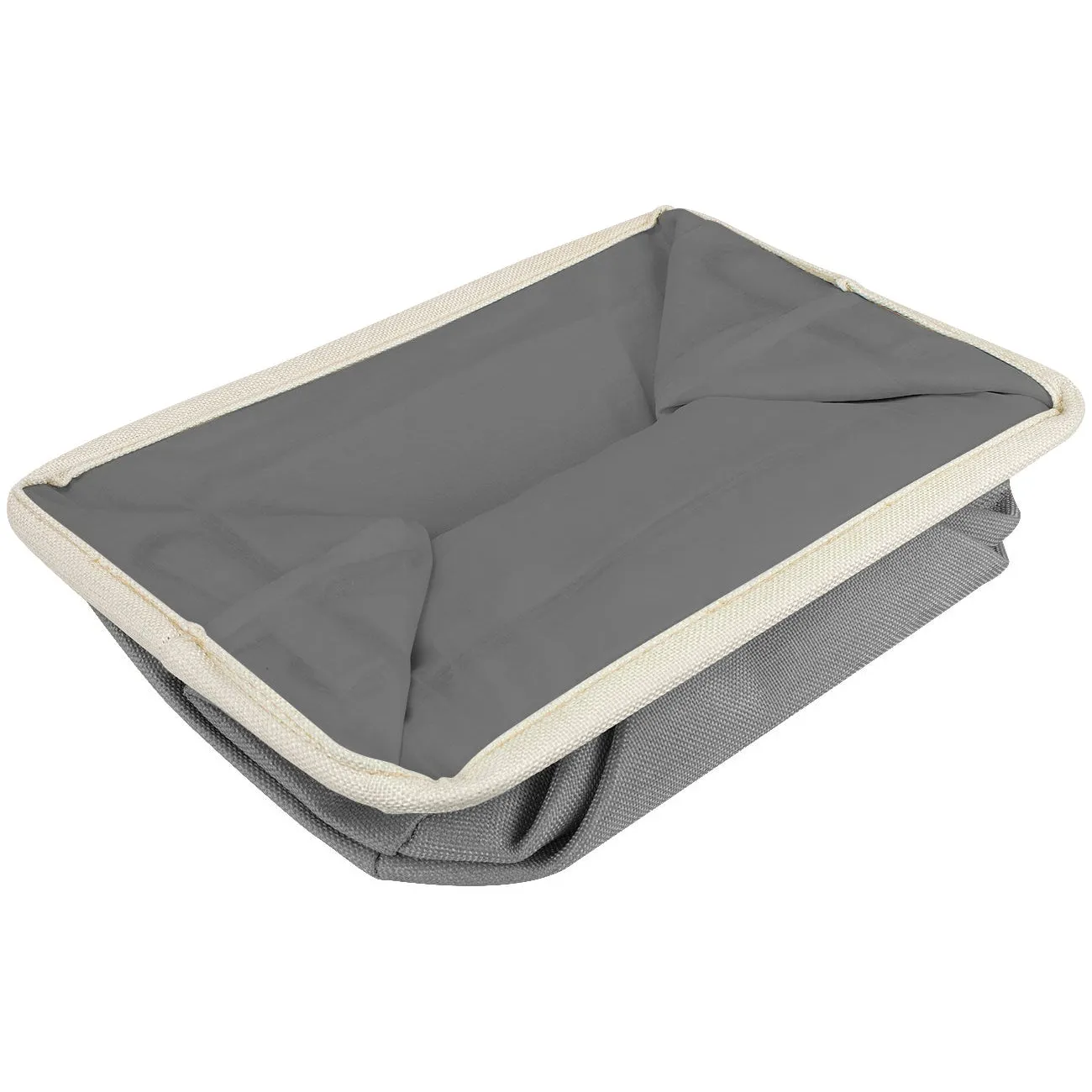 Twill Storage Basket Set - "Live, Love, Laugh" - (Lowercase Text)