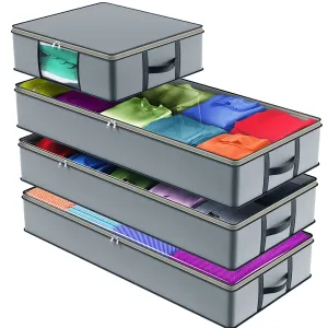 Undercover Cubes  3 Large Under Bed Storage Bags   1 Organizer Bin