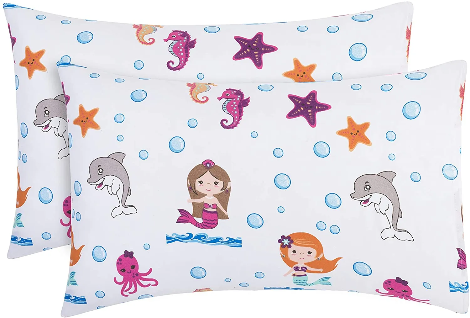Undersea Mermaid Adventure 2-Pack Toddler Travel Pillowcases