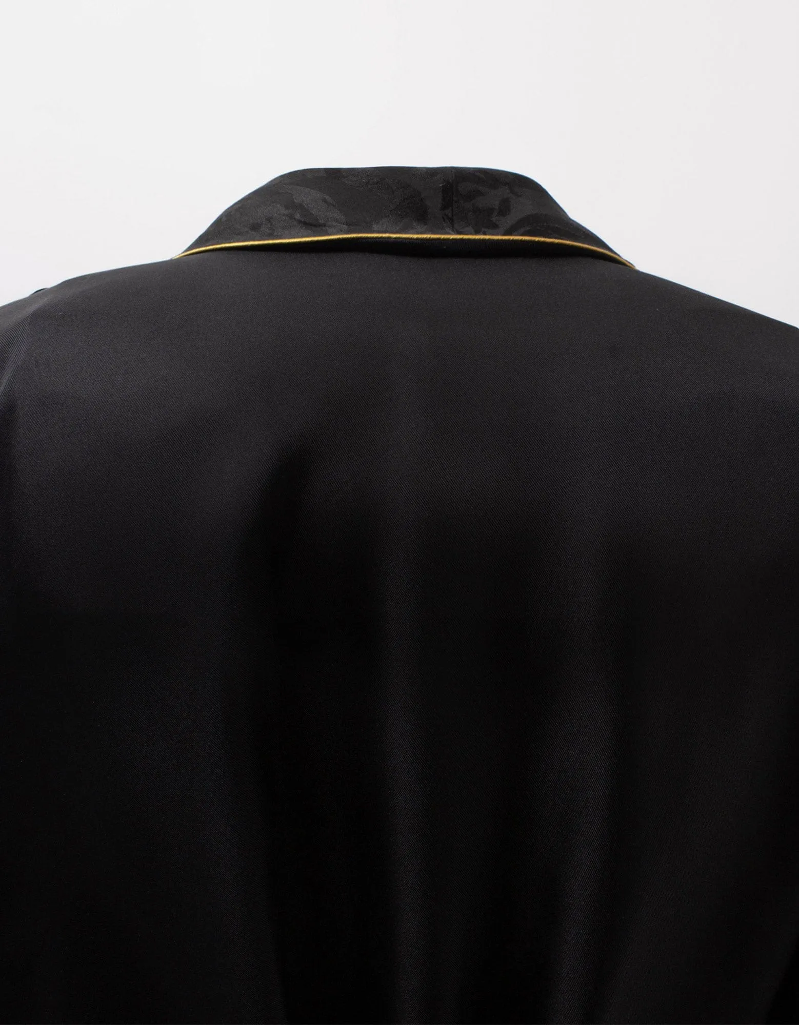 Versace Black Silk Dressing Gown