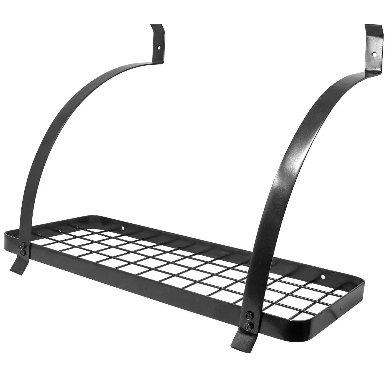Wall Mounted Pot Rack with Hooks