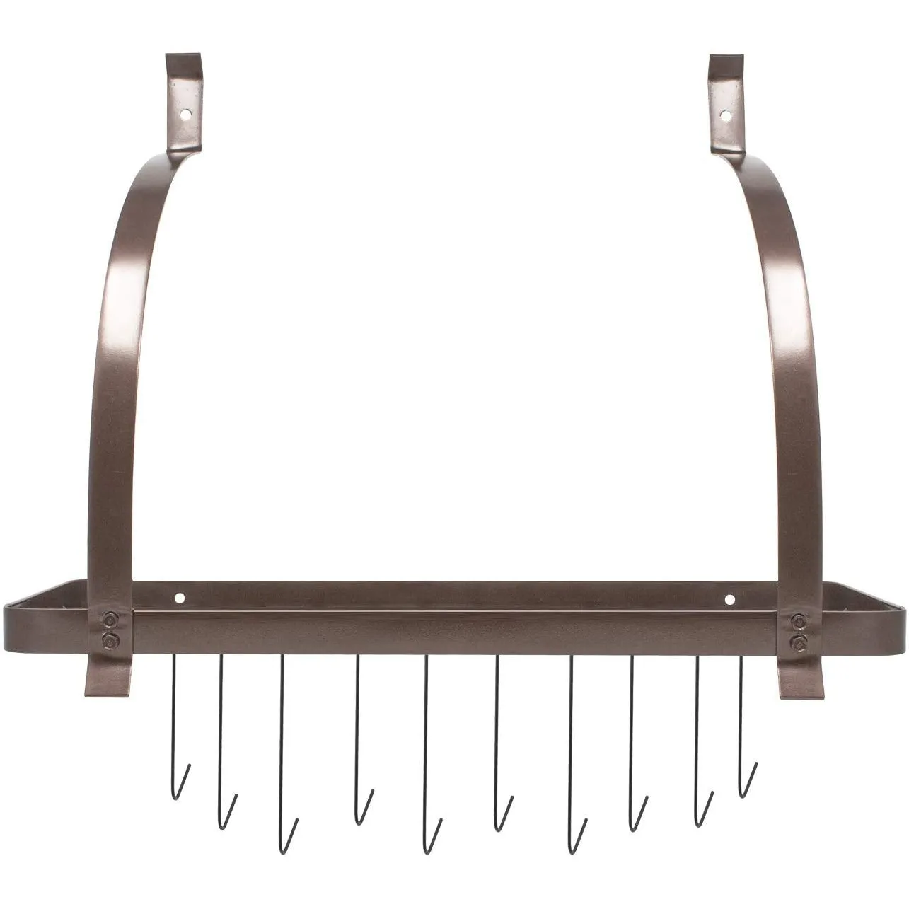 Wall Mounted Pot Rack with Hooks