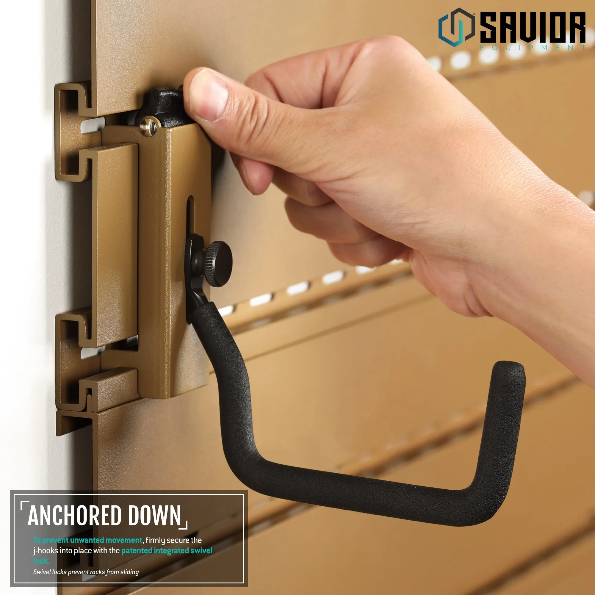 Wall Rack System - Adjustable J-Hook - Large - 2 Pack