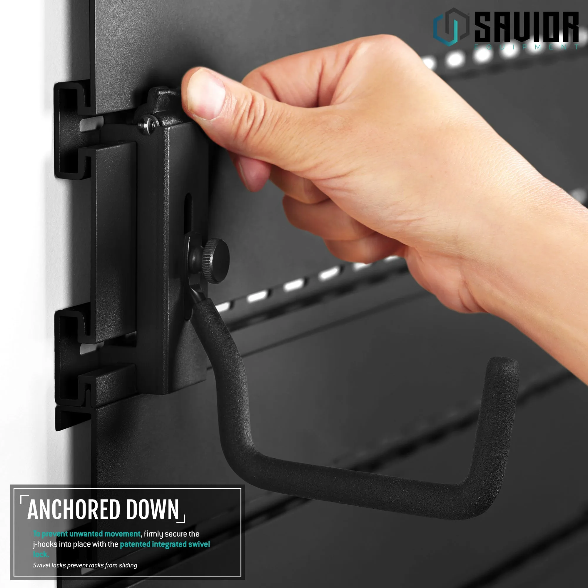 Wall Rack System - Adjustable J-Hook - Large - 2 Pack