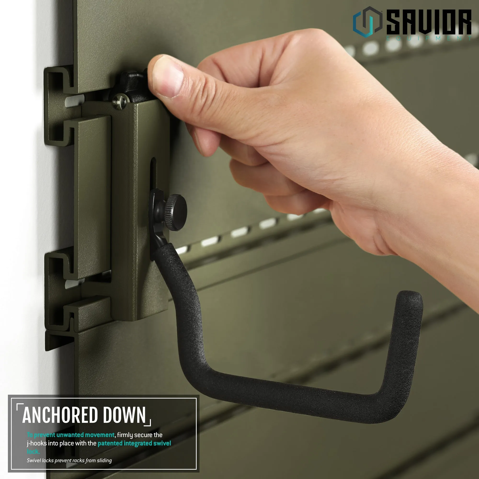 Wall Rack System - Adjustable J-Hook - Large - 2 Pack