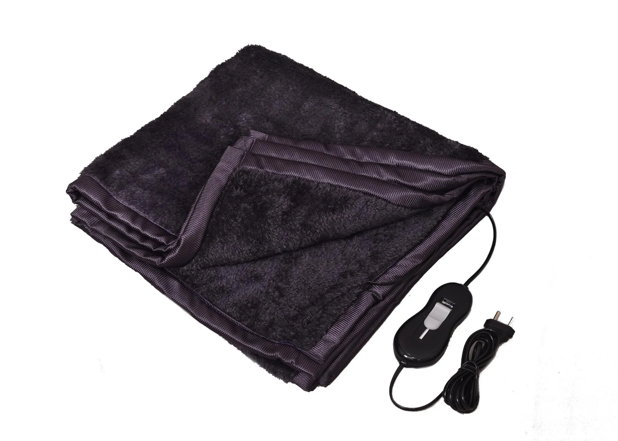 WARMTH WEB Electric Under Blanket - Single Bed Size (60in x 30in) Faux Fur Reversible 2 Years Warranty