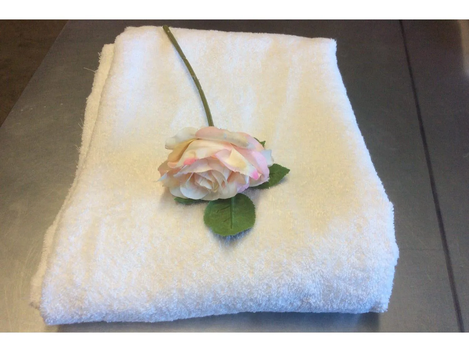 WHITE - Pure Cotton Thick LUXURY TERRY TOWELLING  for Towels, Babies, Nappy, Diaper, Fabric 400 gsm