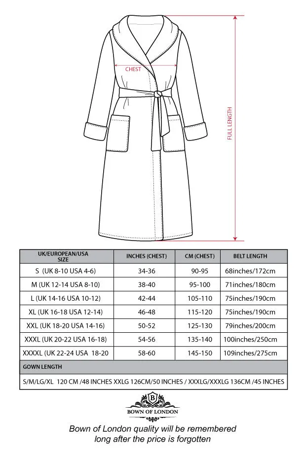 Women's Towelling Bathrobe - Seaspray