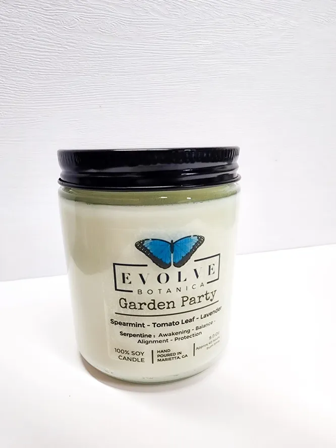 Wood Wick Crystal Soy Candle - Garden Party