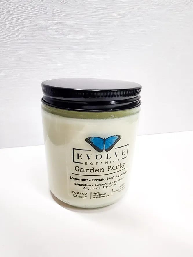 Wood Wick Crystal Soy Candle - Garden Party
