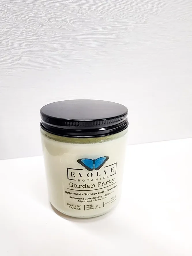 Wood Wick Crystal Soy Candle - Garden Party