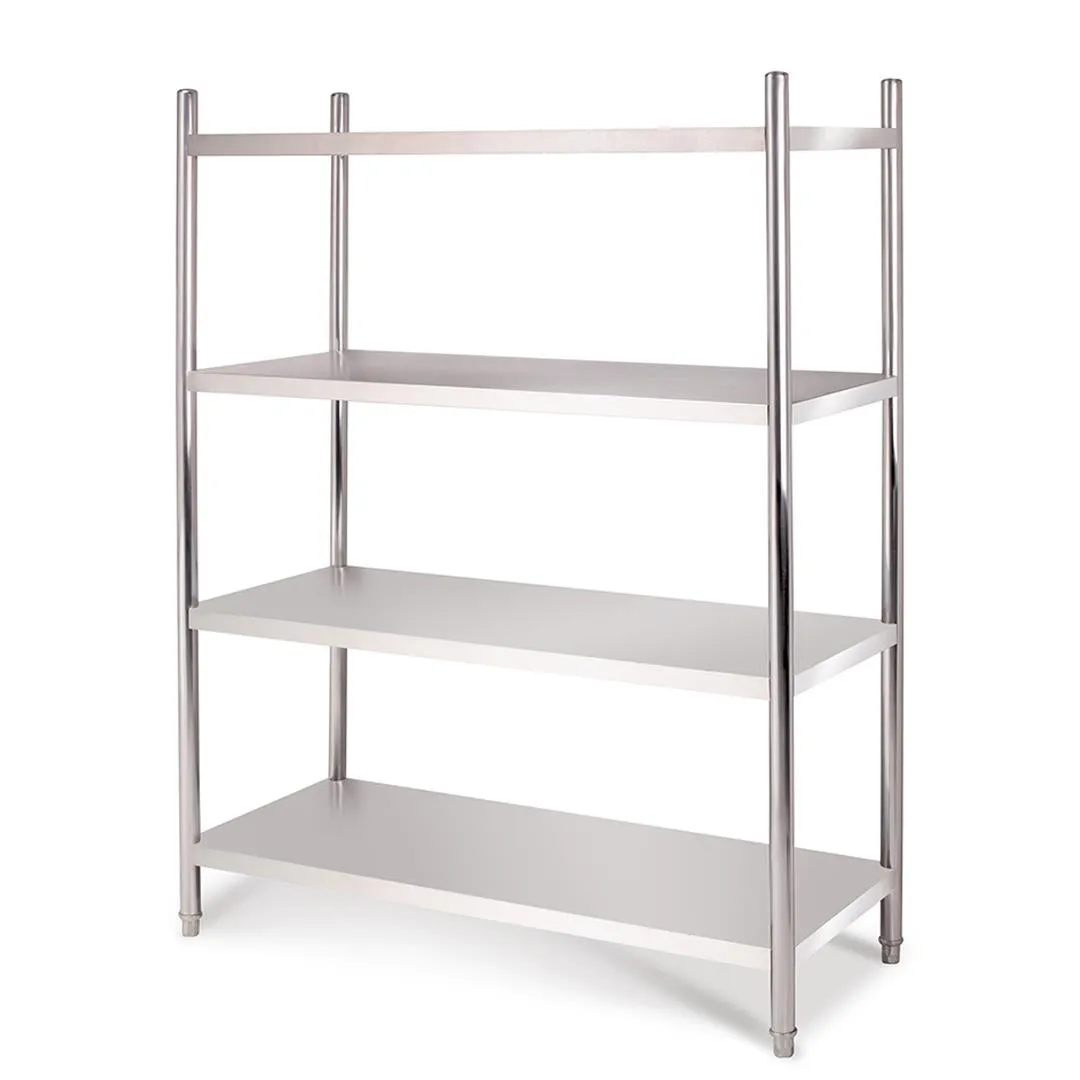 z 4 Tier Stainless Steel Shelving Unit Display Shelf Home Office 150CM