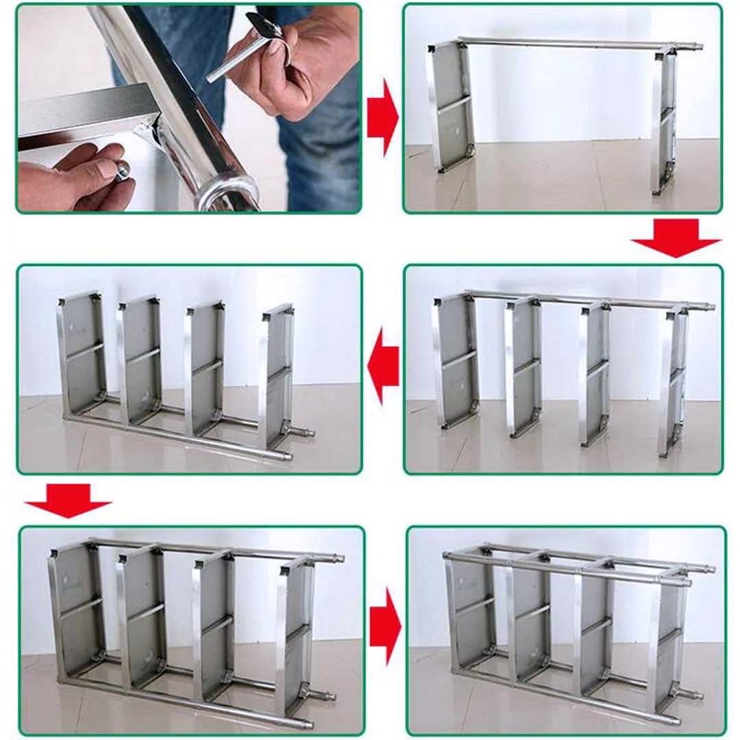 z 4 Tier Stainless Steel Shelving Unit Display Shelf Home Office 150CM